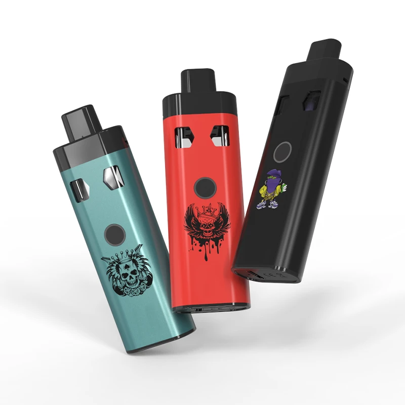 1+1ML CBD 2in1 Dual Chamber Empty Disposable Vape Pen Manufacturer For D9 THC HHC Distillate Live Resin Thick Oil