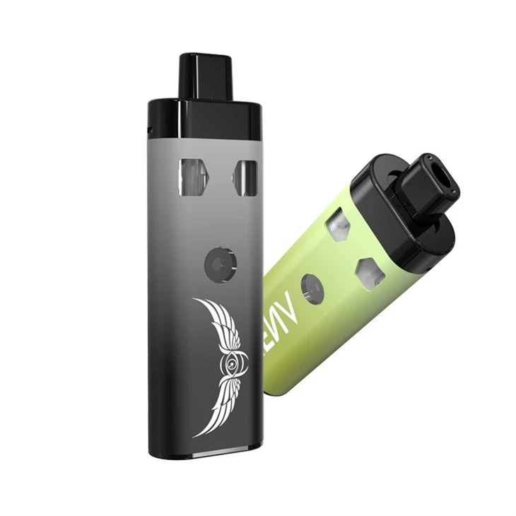 1+1ML CBD 2in1 Dual Chamber Empty Disposable Vape Pen Chaw tsim tshuaj paus rau D9 THC HHC Distillate Live Resin Thick Oil
