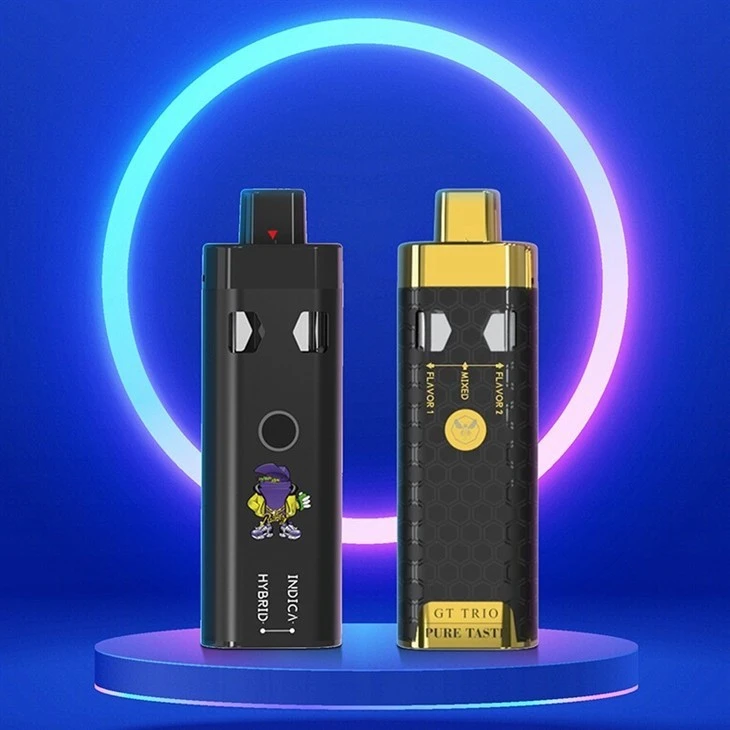 Dual Chamber Dual Flavors Vaping CBD Device Vape With Type-C Charger For 2ml Delta 8 THC Thick Oil